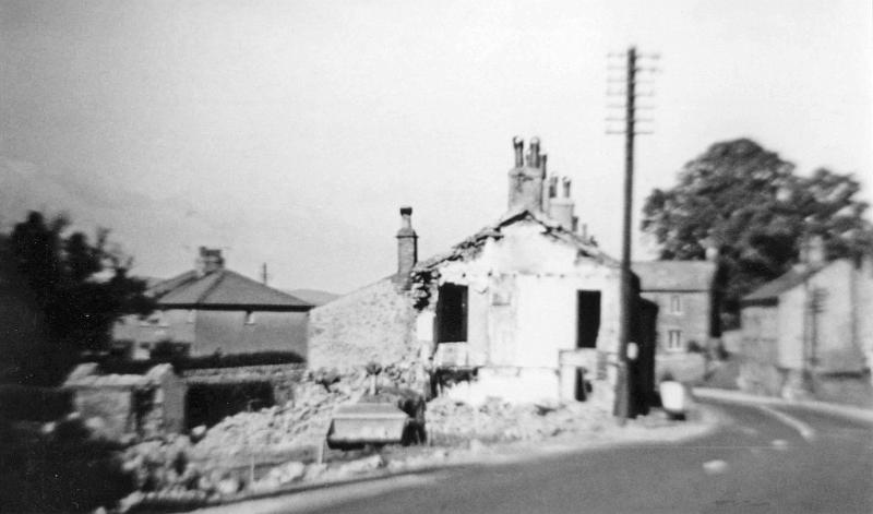 West End - demolition.jpg - Demolition of cottages at West End in 1964 - to make way for road widening.